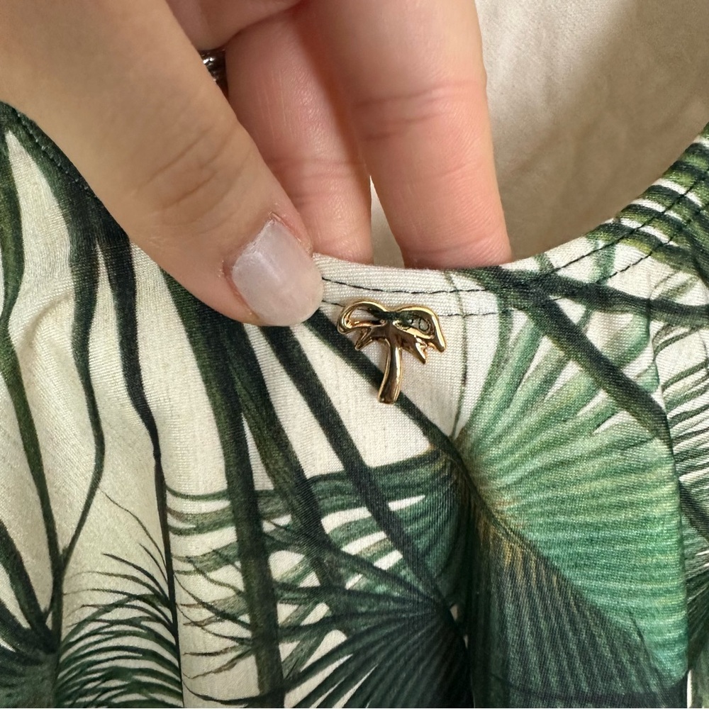 Agua de Coco Palm Print Long Sleeve One Piece Swimsuit - Picture 6 of 9